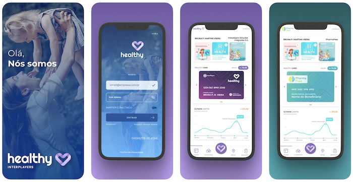 Aplicativo Healthy para celular Apple sistema iOS
