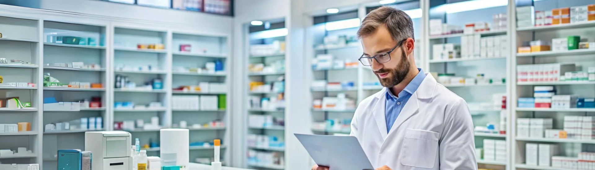 Foto ilustrativa de farmacêutico. Clinicarx oferece soluções para clínicas e farmácias inovadoras