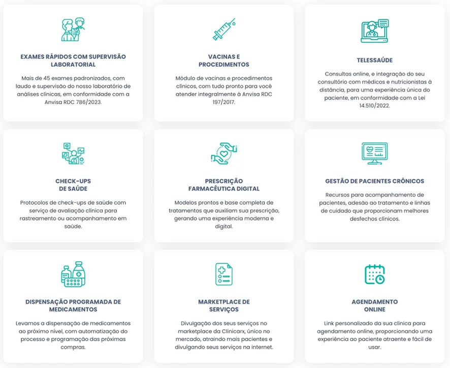Clinicarx: conheça as soluções para clínicas e farmácias Figura 1. Com as soluções para clínicas e Farmácias da Clinicarx, os estabelecimentos podem oferecer diversos serviços inovadores a seus clientes.